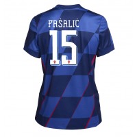 Camisa de Futebol Croácia Mario Pasalic #15 Equipamento Secundário Mulheres Europeu 2024 Manga Curta